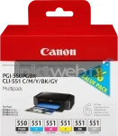 Canon CLI-551 6-pack zwart en kleur (Origineel)