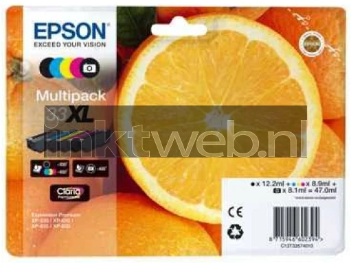 Epson 33XL multipack zwart en kleur