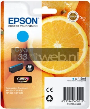 Epson 33 cyaan