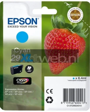 Epson 29XL cyaan