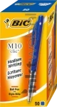 BIC Balpen Clic M10 50-pack blauw (Origineel)