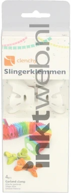 Clenchy Slingerklemmen 4 stuks wit Front box