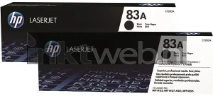 HP 83A 2-pack zwart (Origineel)