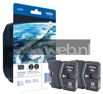 Brother LC-985 Twinpack zwart
