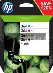 HP 364 Multipack zwart en kleur high-res transparant Front box