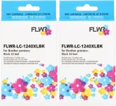 Huismerk Brother LC-1240BKXL 2-pack zwart Front box