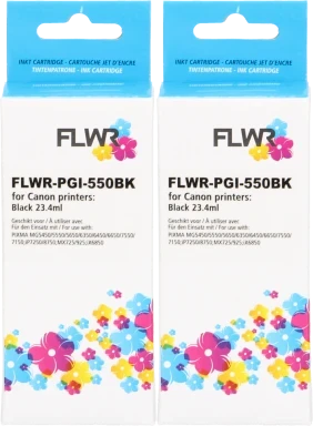 Huismerk FLWR PGI-550BK 2-pack zwart Front box