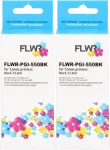 Huismerk FLWR PGI-550BK 2-pack zwart Front box