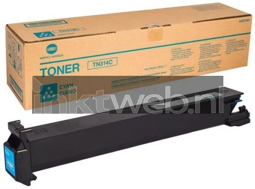 Konica Minolta TN-314 cyaan Combined box and product