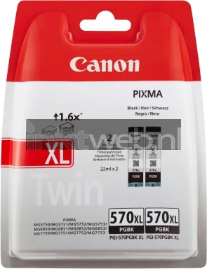 Canon PGI-570XL twinpack (Opruiming 2 x 1-pack los) zwart