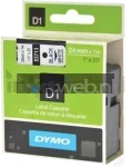 Dymo D1 zwart op wit breedte 24 mm