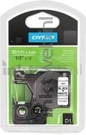 Dymo D1 flexibel zwart op wit breedte 12 mm