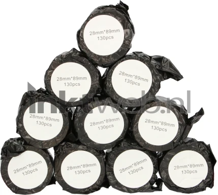 Huismerk Dymo 99010 10-Pack 130 labels per rol 89 mm x 28 mm  wit
