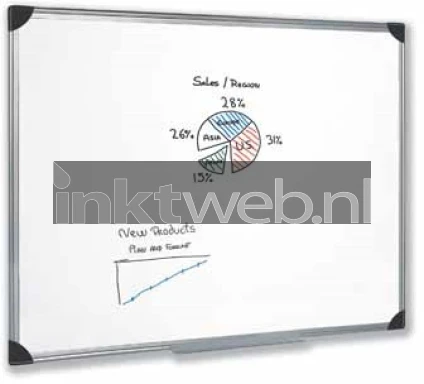 5 Star Magnetisch whiteboard 60 x 90 cm gelakt staal