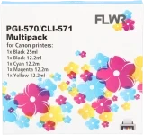 FLWR Canon CLI-571XL Multipack zwart en kleur (Huismerk (compatible))