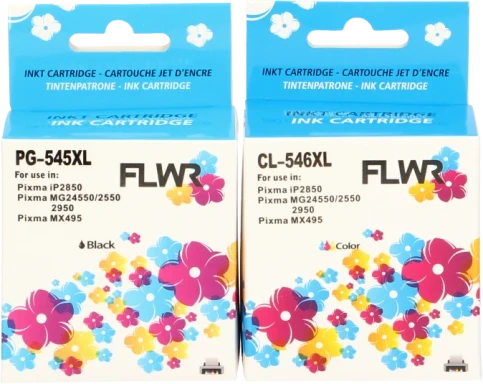 FLWR Canon PG-545XL / CL-546XL Multipack zwart en kleur