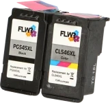 FLWR Canon PG-545XL / CL-546XL Multipack zwart en kleur Product only