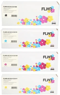 FLWR Oki C301 / C321 zwart en kleur Front box