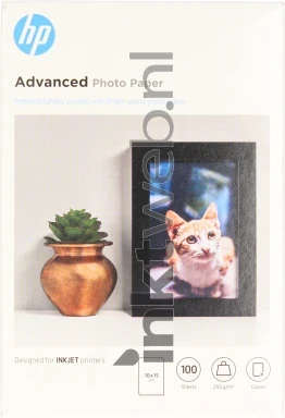 HP  Advanced fotopapier Glans | 10x15 | 250 gr/m² 100 vellen Front box