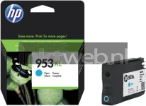 HP 953 cyaan Combined box and product