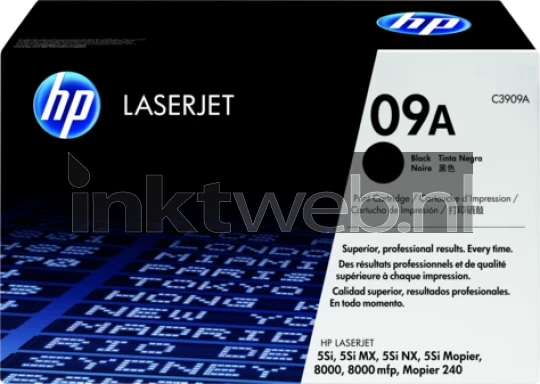 HP 09A zwart Front box