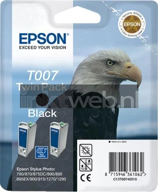 Epson T007 duopack zwart