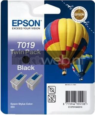 Epson T019 Double pack zwart