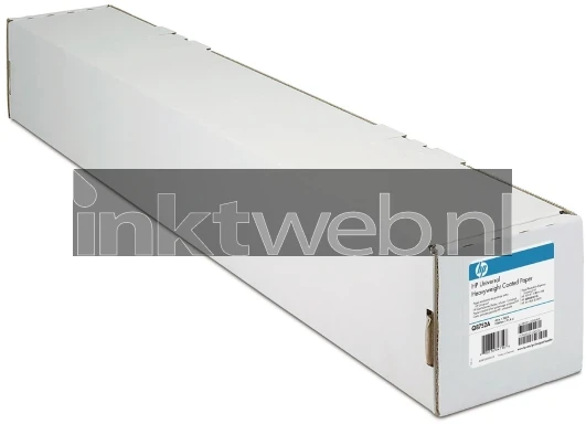 HP Coated Paper rol 594 mm x 45,7 m wit Combined box and product
