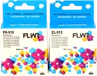 FLWR Canon PG-512 / CL-513 Multipack zwart en kleur Front box