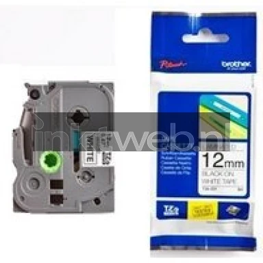 Brother TZE-231S zwart op wit breedte 12 mm