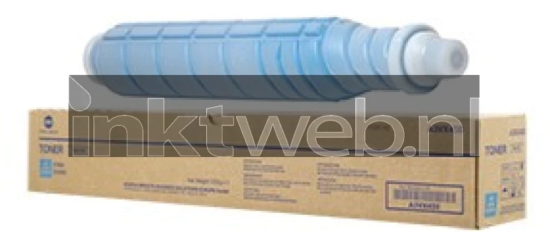 Konica Minolta TN-619 cyaan Combined box and product