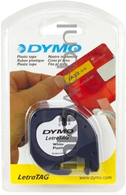 Dymo 91201/S0721610 zwart op wit breedte 12 mm