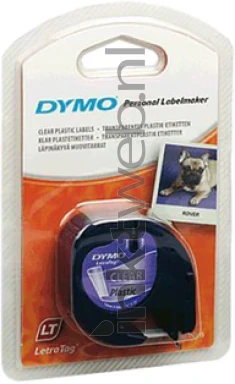 Dymo 16951/S0721550 zwart op transparant breedte 12 mm