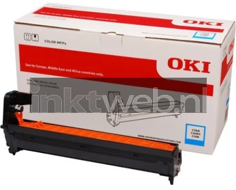 Oki C532 / MC573 cyaan Combined box and product