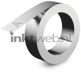 Dymo Zelfklevend aluminium lettertape  op zilver breedte 12 mm