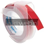 Dymo S0898150 wit op rood breedte 9 mm