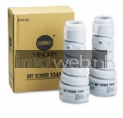 Konica Minolta 104B 2 pack zwart Combined box and product