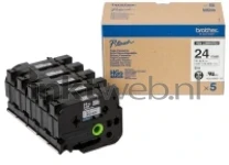 Brother HGEM951V5 zwart op mat zilver breedte 24 mm