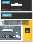 Dymo Flexibel Nylon lettertape 24mm zwart op wit breedte 24 mm
