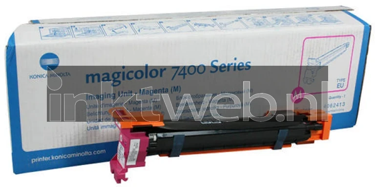 Konica Minolta MC7450 magenta Combined box and product