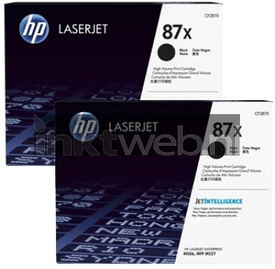 HP HP 87X 2 pack zwart Front box