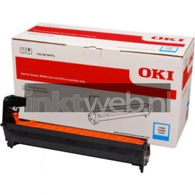 Oki 46438003 cyaan Combined box and product