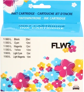 FLWR HP 363 6-pack Multipack zwart en kleur