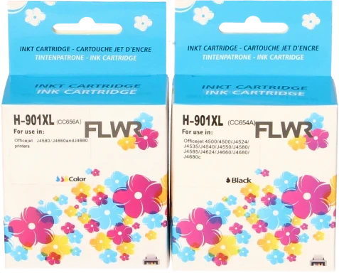 FLWR HP 901XL Multipack zwart en kleur