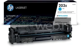 HP 203X cyaan Combined box and product