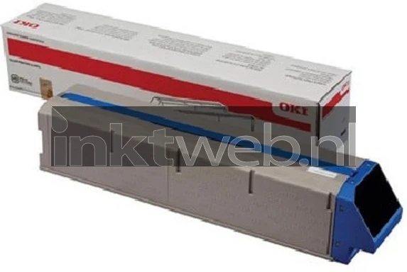 Oki 45536556 zwart front box en product Combined box and product
