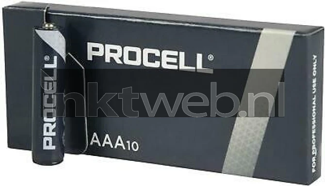 Duracell AAA Procell 10-pack Combined box and product