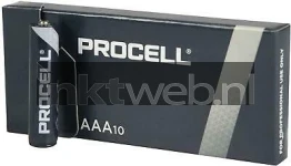 Duracell AAA Procell 10-pack Combined box and product