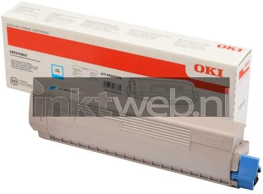 Oki 46443119 cyaan Combined box and product