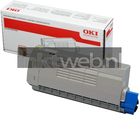 Oki toner voor ES7411 geel Combined box and product